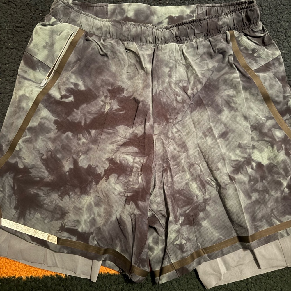 Lululemon Athletica Gray and Blue Athletic Shorts